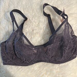 Victoria's Secret Gray Lace Bra